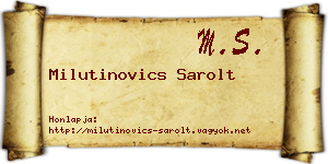 Milutinovics Sarolt névjegykártya